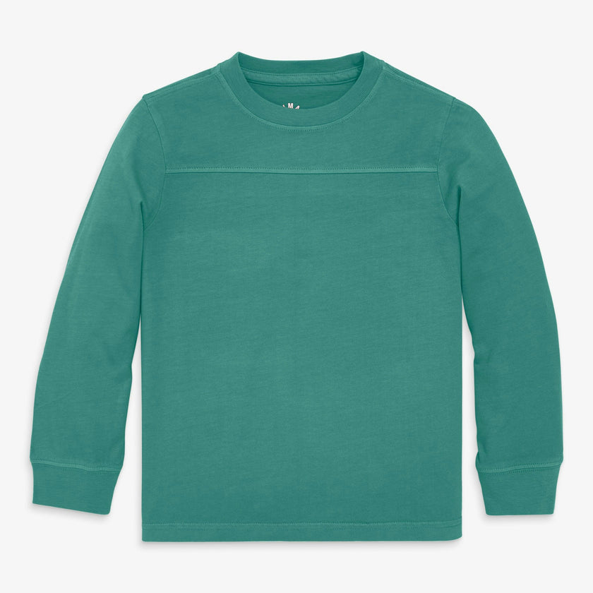 Kids long sleeve garment-dyed varsity tee