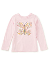 Tea Rose Butterfly Graphic Tee, Pink Lady
