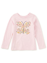 Tea Rose Butterfly Graphic Tee, Pink Lady