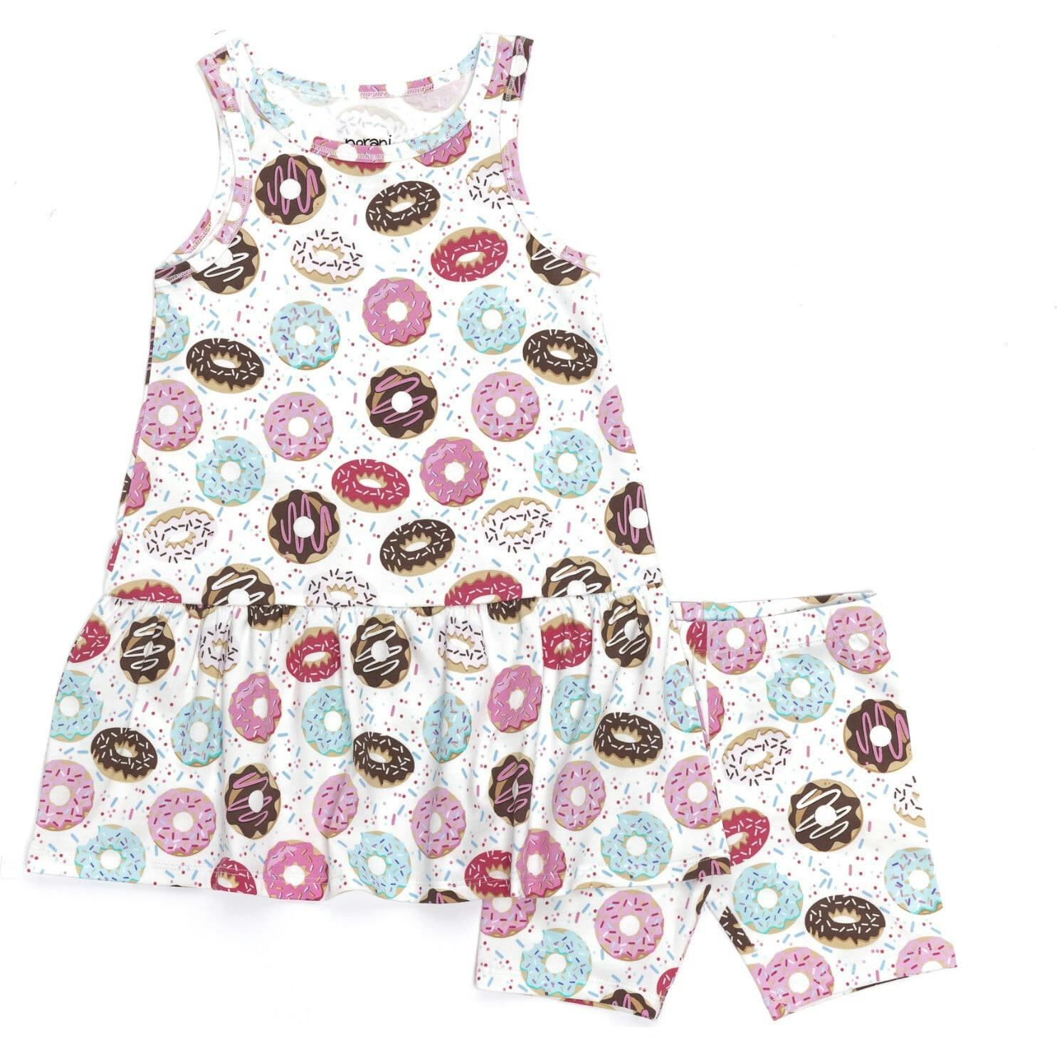 Sleeveless Drop Waist Dress With Matching Shorts