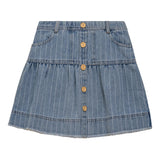 Striped Denim Skirt
