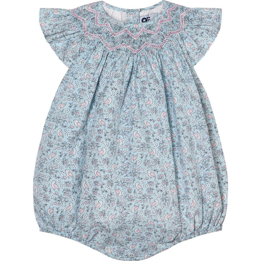 Hand-Smocked Baby Bubble - Wren