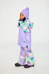 Two Piece Play Snowsuit Multicolored With A Diamond Pattern