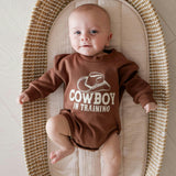 Cowboy In Training Western Long Sleeve Romper