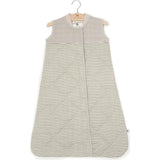 Cotton Muslin Quilted Sleep Bag - Grey Stripe