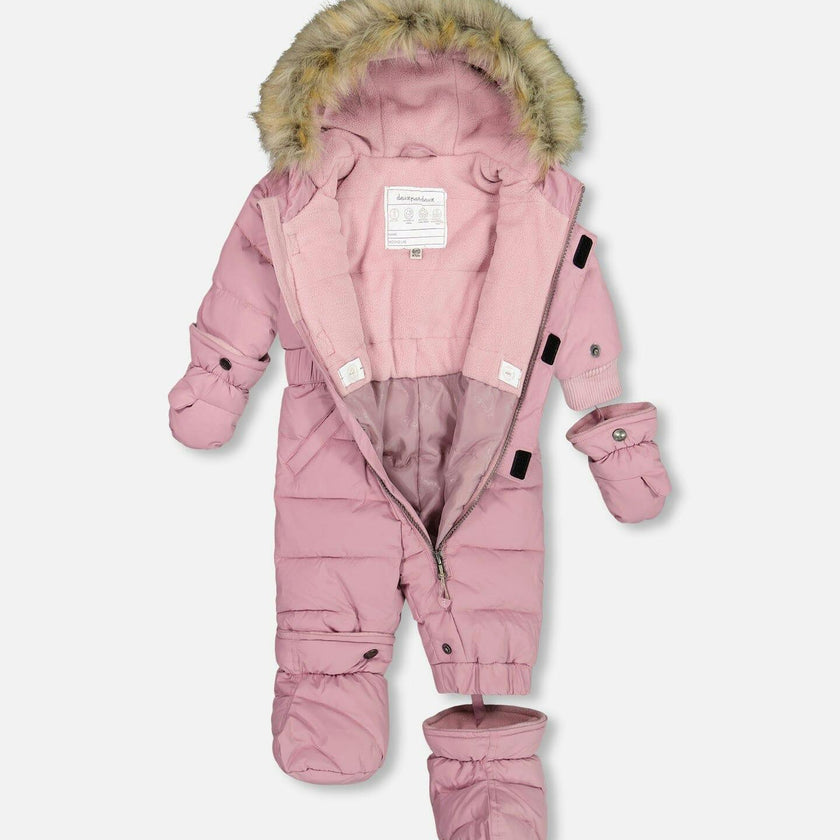 One Piece Baby Snowsuit Orchid