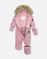 One Piece Baby Snowsuit Orchid