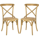 Set of 2 Franklin X Back Farmhouse Chairs