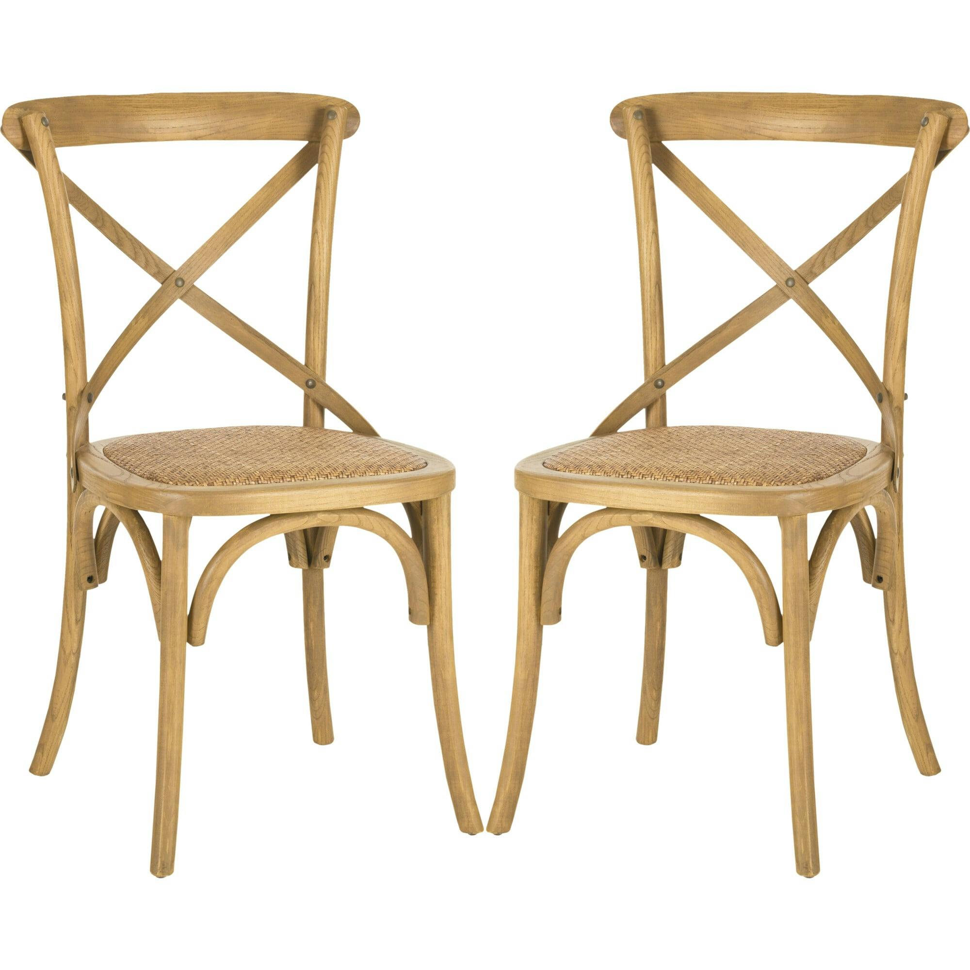 Set of 2 Franklin X Back Farmhouse Chairs