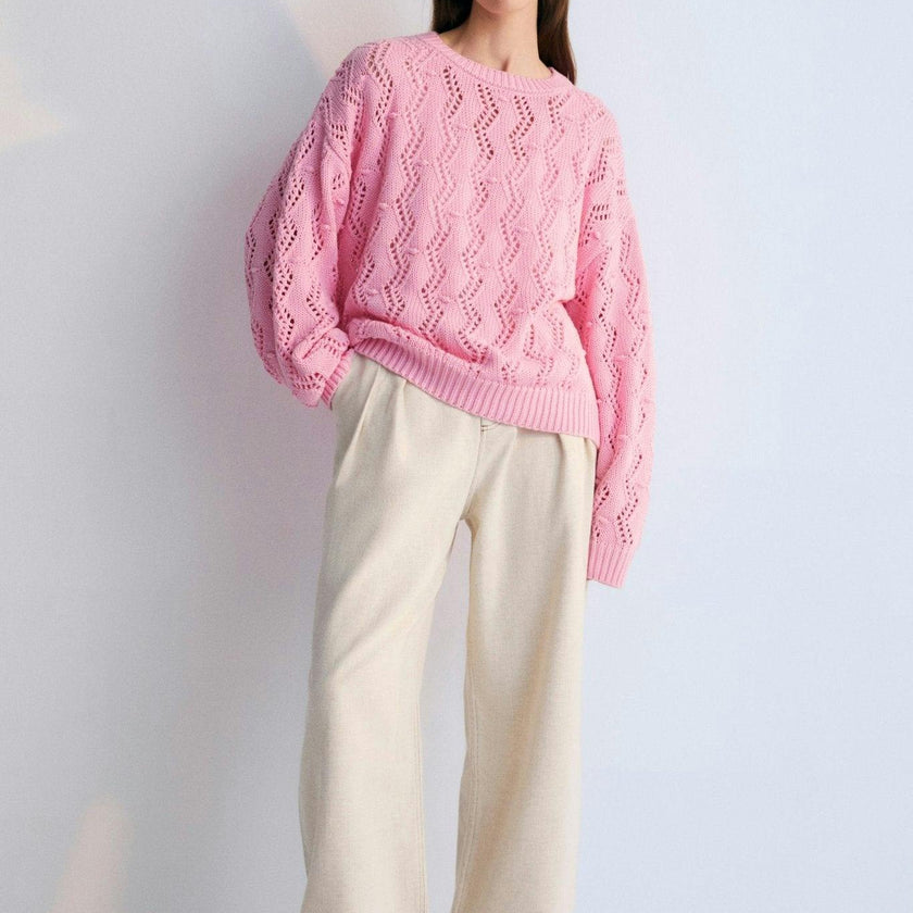 Sifnos Woman Jumper Hibiscus