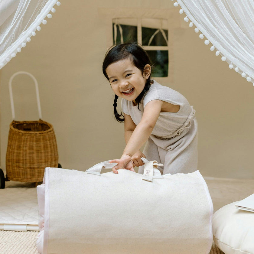 Organic Portable Bedding Set- Petal