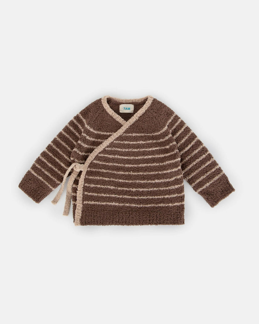 Wrap Top Striped - Fuzzy