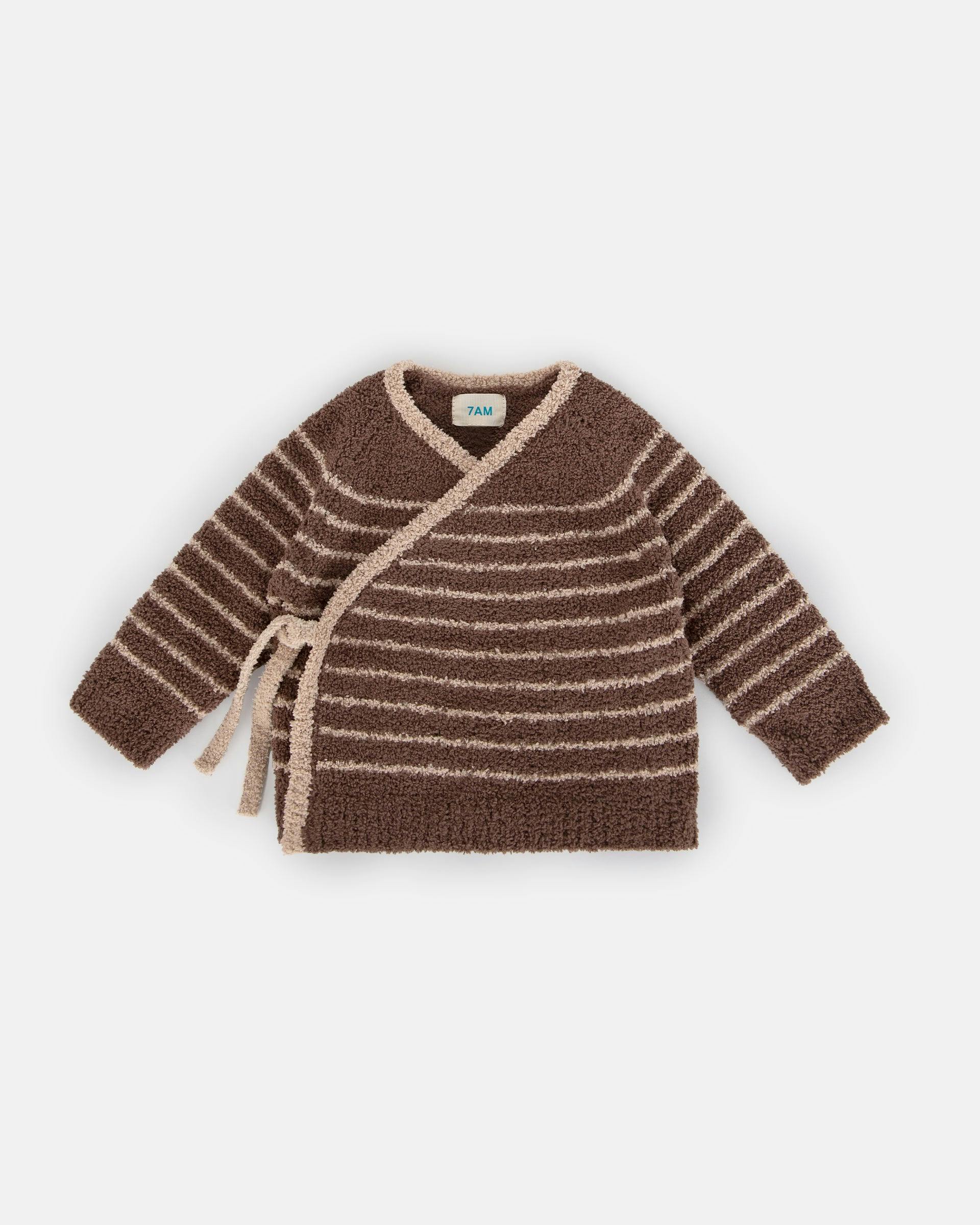 Wrap Top Striped - Fuzzy