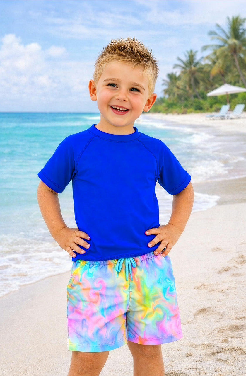 Carson Boys Blue Short Sleeve Rashguard