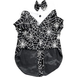 HALLOWEEN GLOWING SPIDER-WEB TAILCOAT, Black