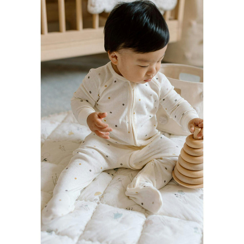 Pointelle Sleeper, Natural
