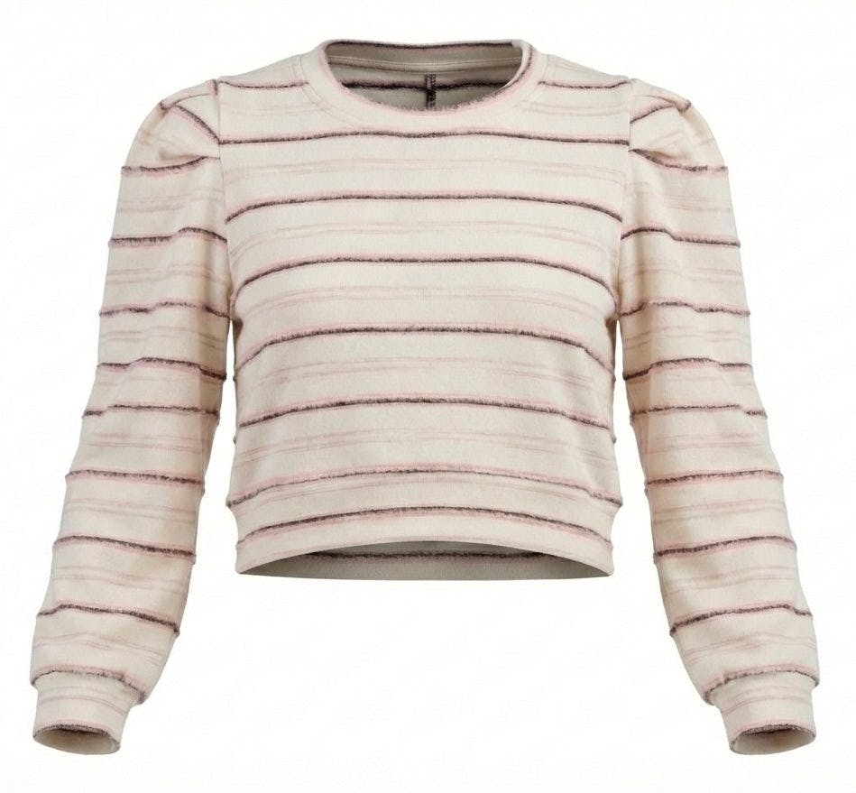 Peyton Top Blush Stripe