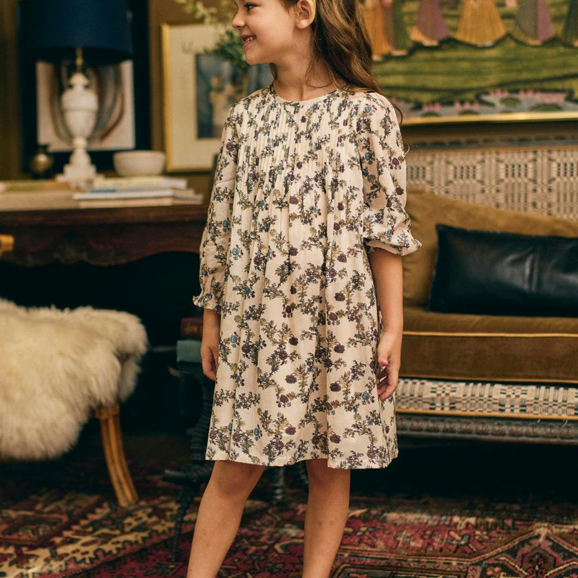 Charlotte Dress in Harvest Toile