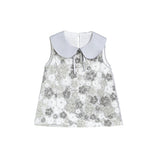 Grey Floral Sleeveless Set
