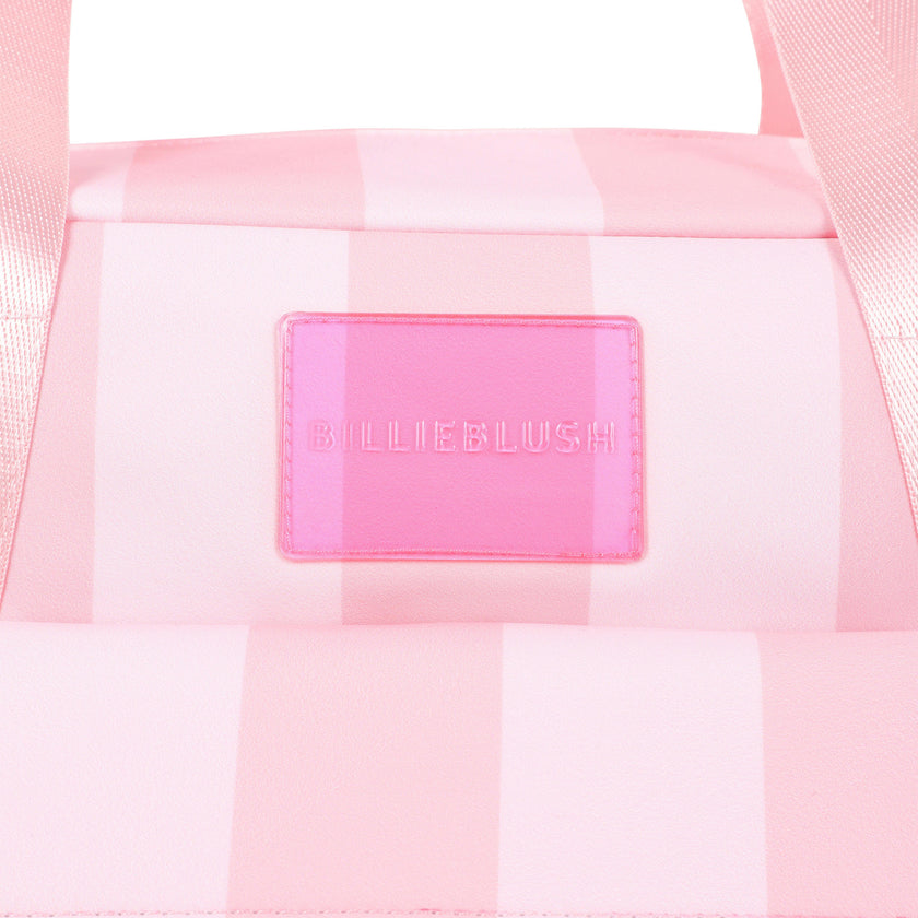 Pink Striped Diaper Bag