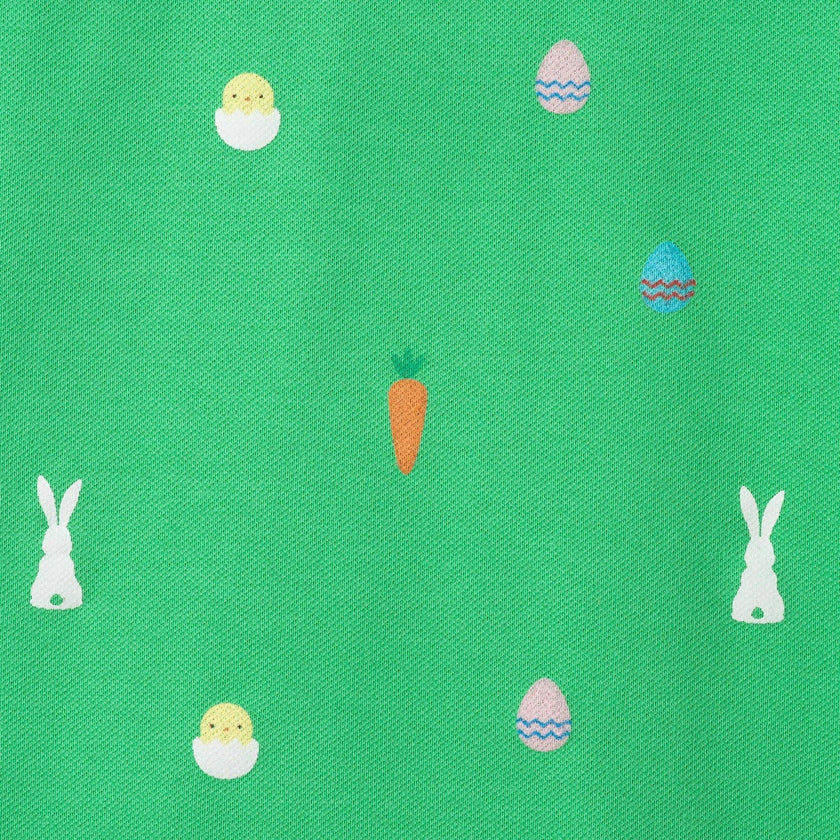 Infant Boys Printed Polo Romper | Bunny & Carrot
