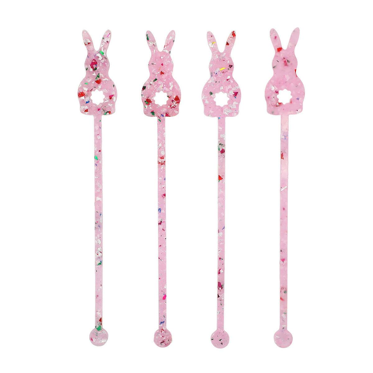 Confetti Bunny Drink Stirrers