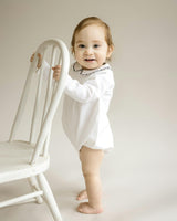 Gingham Piping Bubble Romper