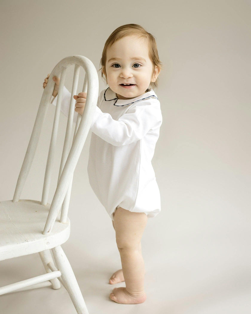 Gingham Piping Bubble Romper