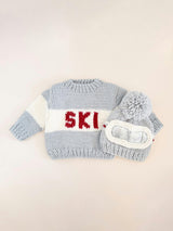 Ski Goggles Hat and Sweater Set - Bowie Grey