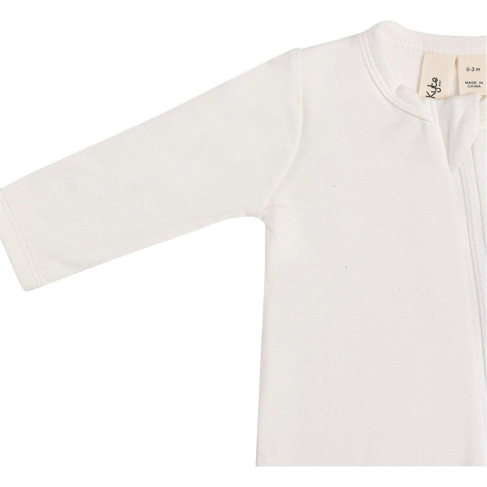 Zippered Footie, White