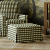 Crawford Gliding Ottoman in Moss Green Gingham