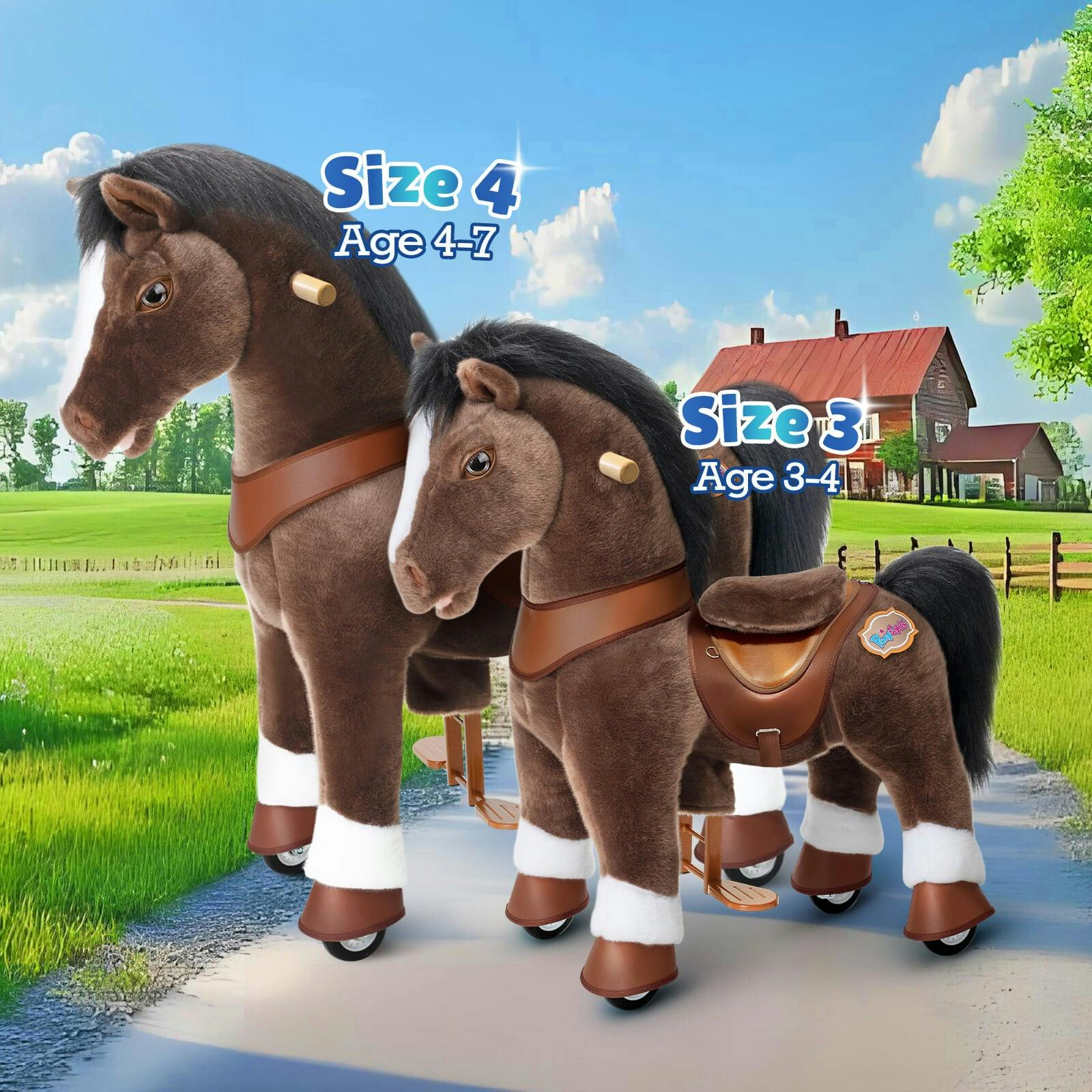 Model Y® Horse Ride-On Toy Age 4–7 – Chocolate Brown