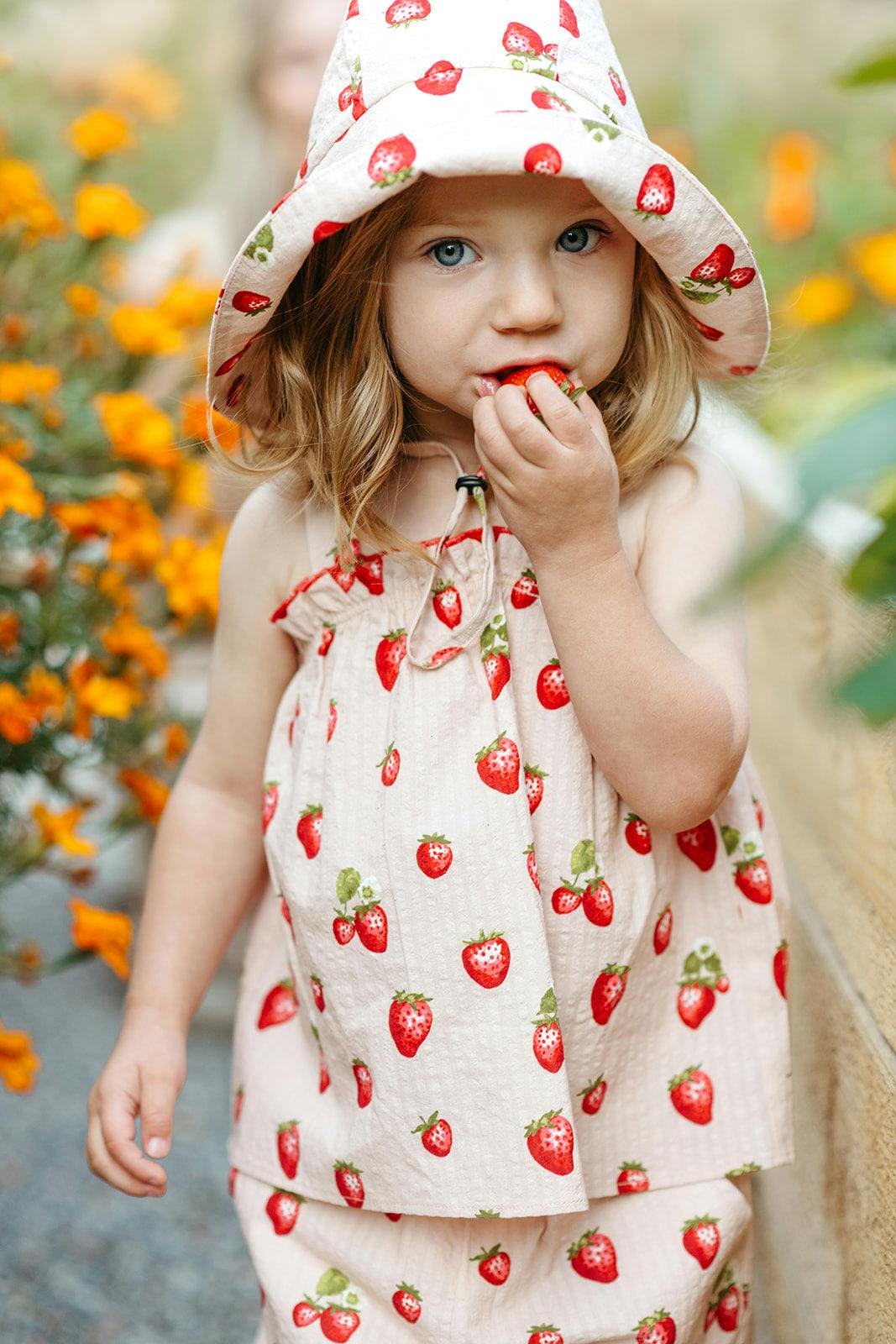 Strawberry Ruffle Tank and Pant Set