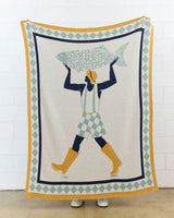 Un Beau Poisson Knit Blanket