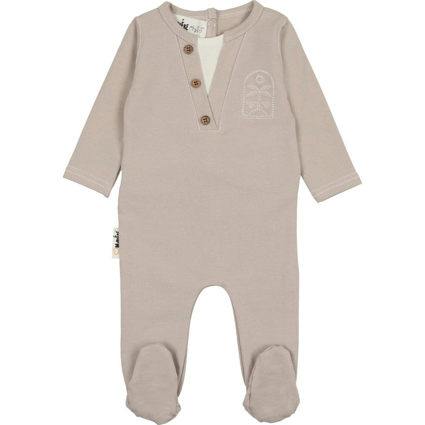 Island Print Henley Footie