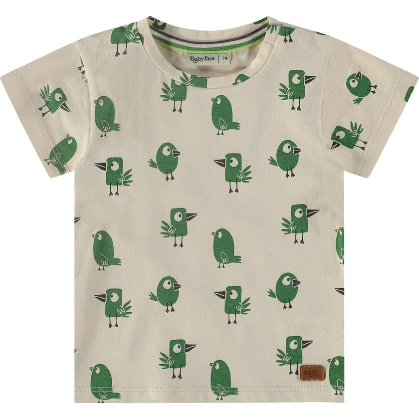 Birds Print Short Sleeve T-Shirt
