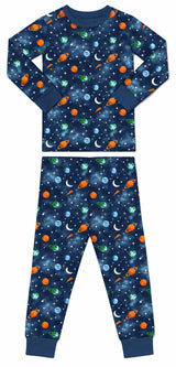 Kids Pajamas - Galaxy on Navy
