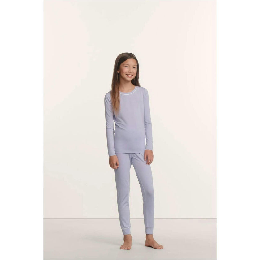 Kids TENCEL™ Modal Unisex Long PJ Set, Purple