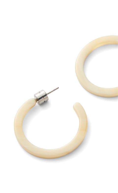 Mini Hoops in Alabaster