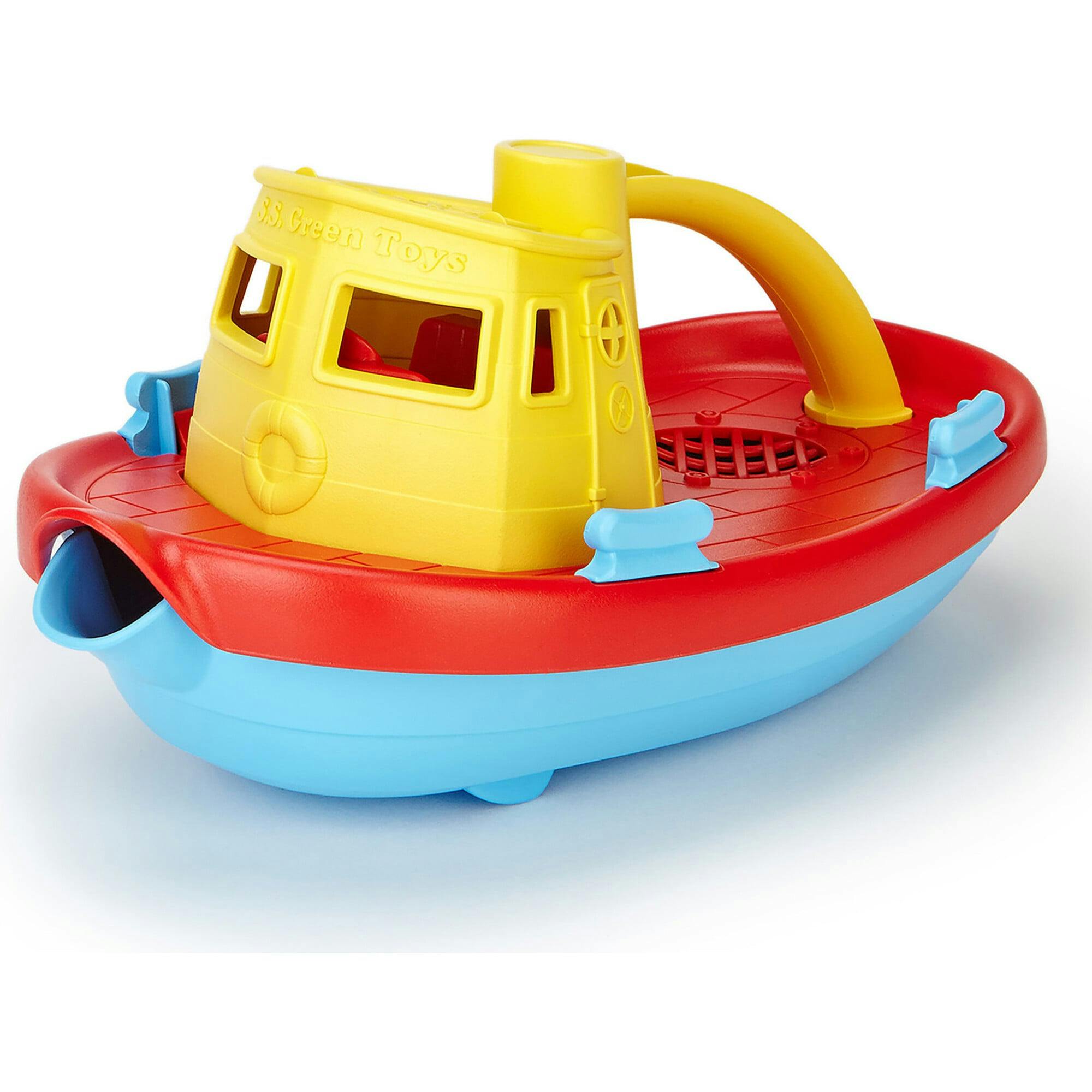 Green Toys: My First Tugboat - Yellow Top Bathtime Play Toy