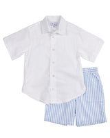 Stripe Linen-Look Short