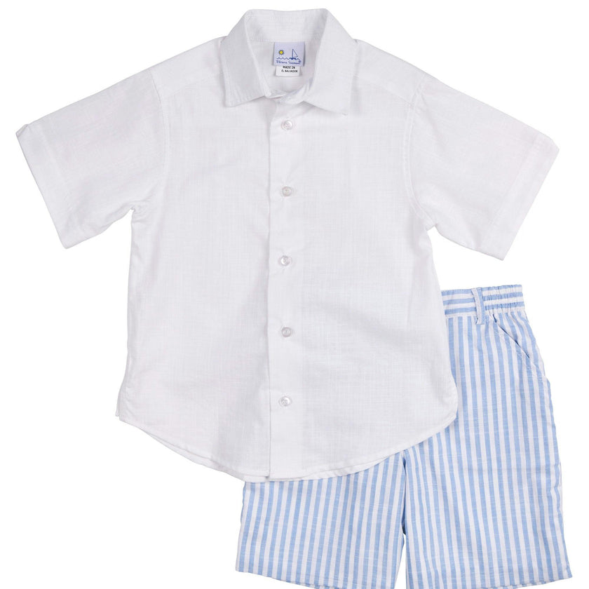 Stripe Linen-Look Short