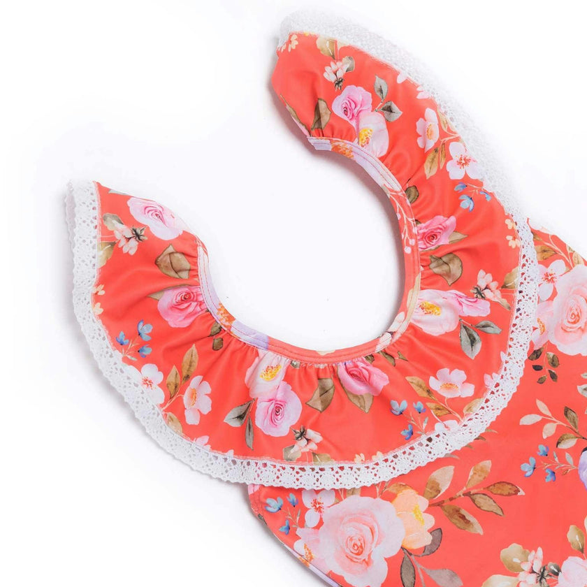 Ruffle Neck One Piece Swimsuit