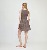 The Cosima Mini Nap Dress - Chocolate Ditsy Thistle