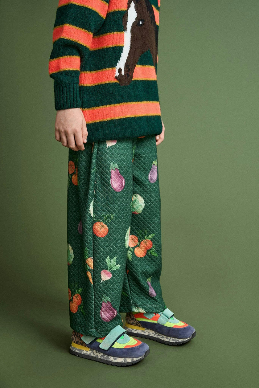 VEGETABLE QUILTED PANTS GREEN