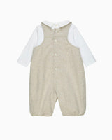 Baby Smocked Overalls Set in Train