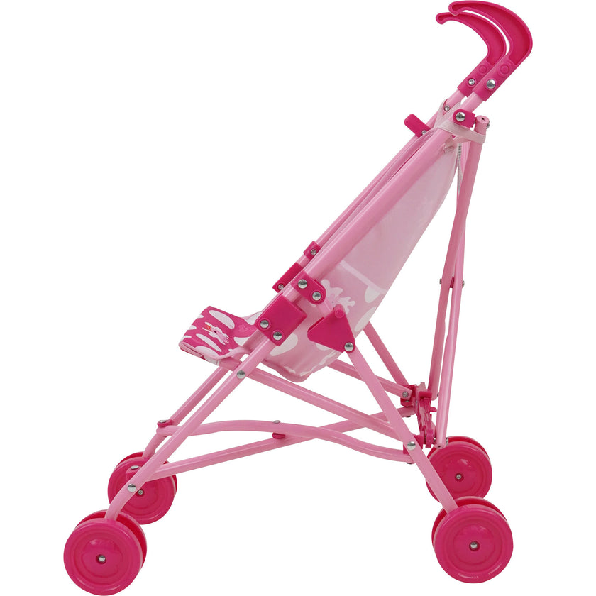 Peppa Doll Umbrella Stroller - Pink & White Dots