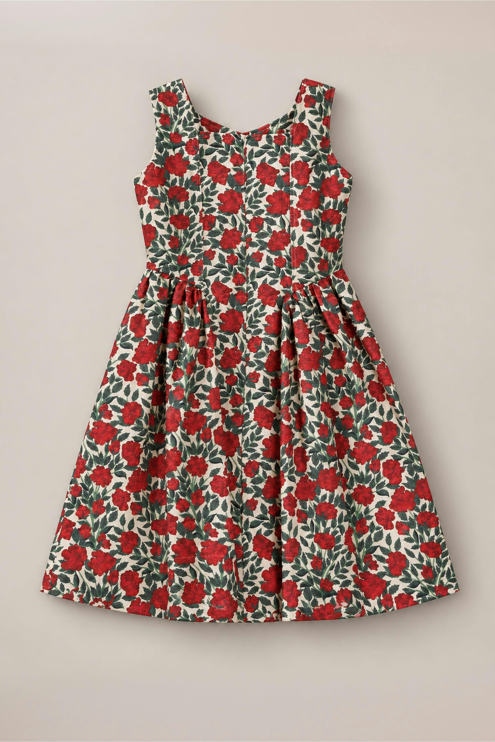 Teen Edith Dress in Red Roses