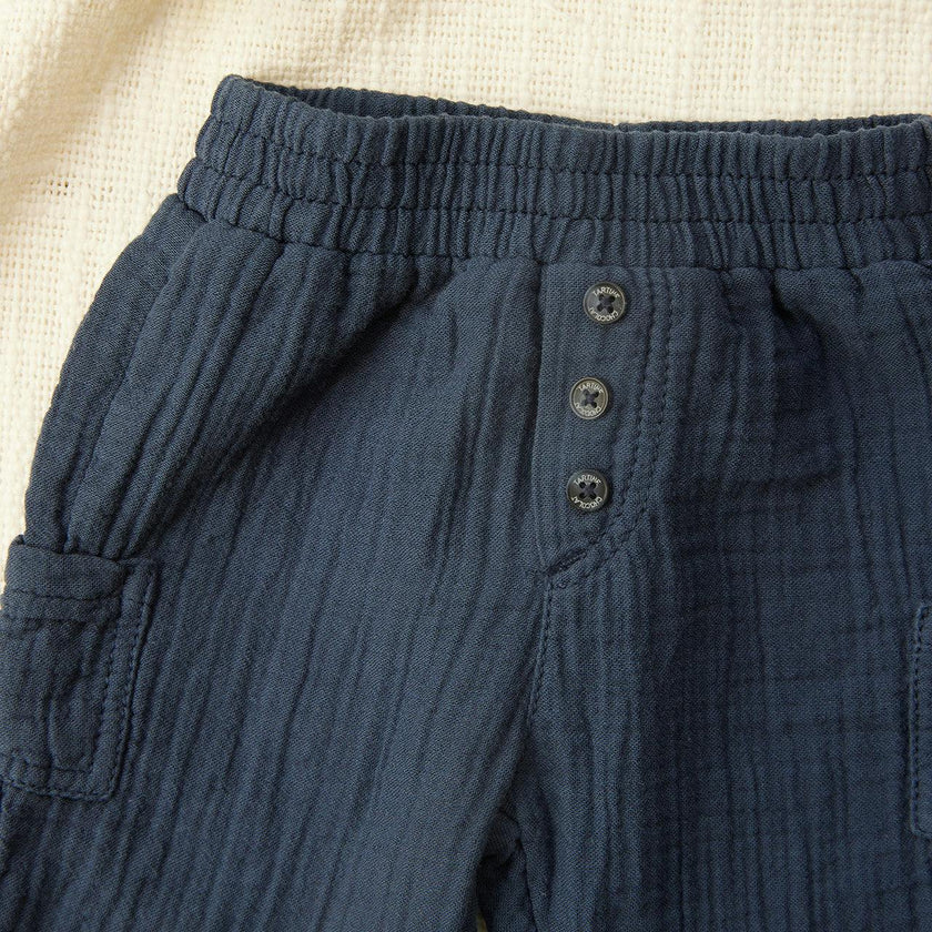TARTINE ET CHOCOLAT Gauze Cotton Cargo Baby Pants