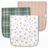 3 Pack Premium Burp Cloths - Wilder